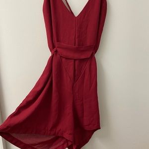 Red Strappy Romper